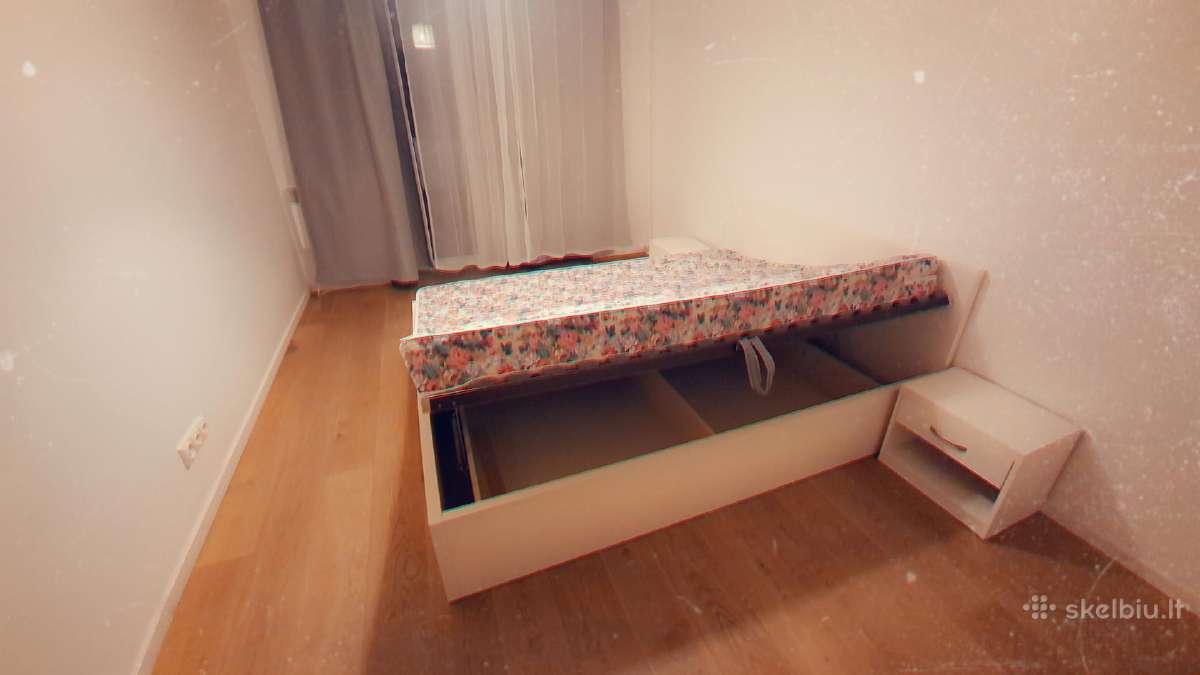 Parduodu:ikea Malm lovą 210160 su 2 spintelėm - nuotraukos Nr. 2