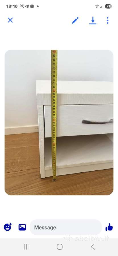 Parduodu:ikea Malm lovą 210160 su 2 spintelėm - nuotraukos Nr. 7