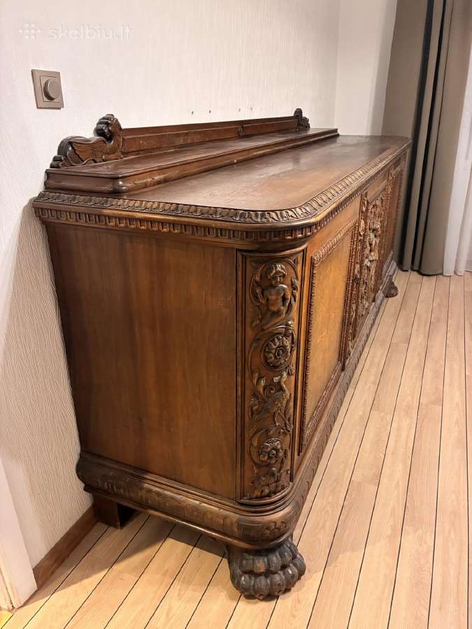 Išskirtinė antikvarinė rankų darbo medinė komoda - nuotraukos Nr. 6