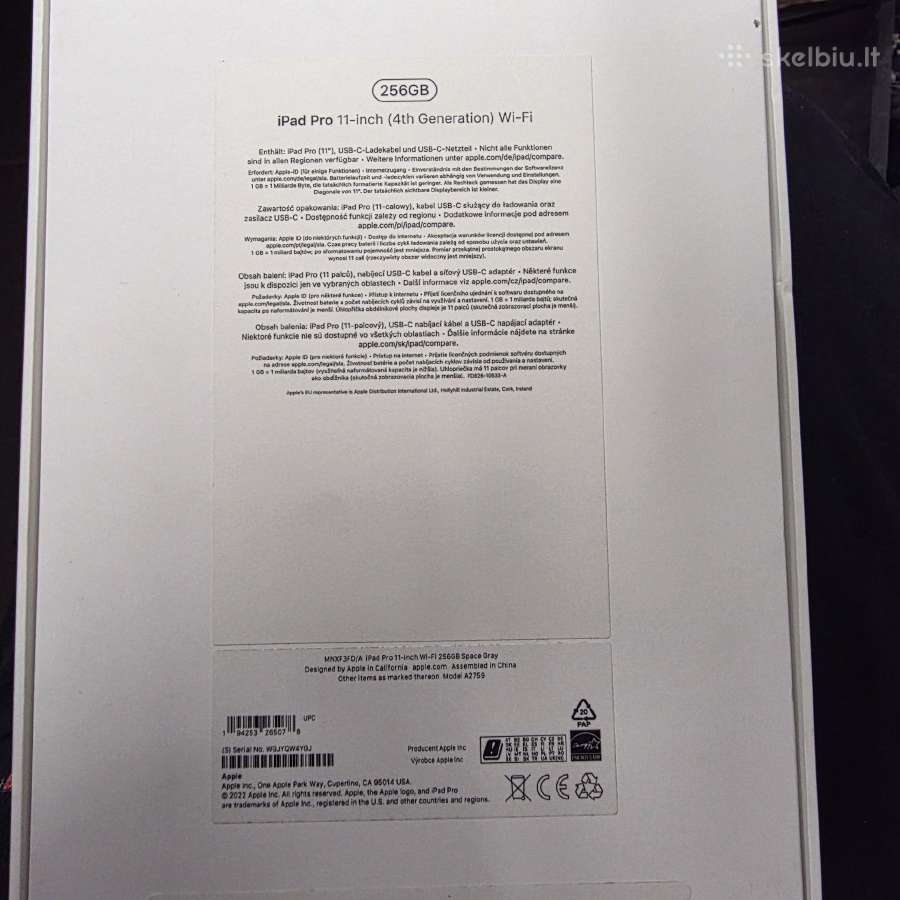 Parduodu iPad Pro 4 gen 256gb+klaviatura - nuotraukos Nr. 4