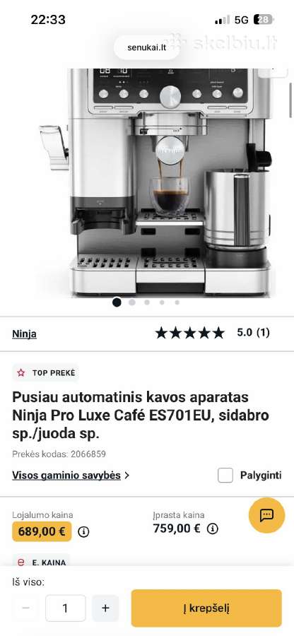 Ninja Luxe Caf Pro Es701eu – pusiau automatinis - nuotraukos Nr. 11