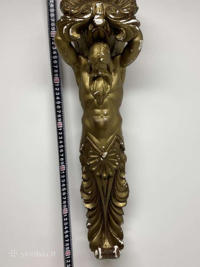 Gipso konsolė „atlantas“ 1991 m., 60 cm - nuotraukos Nr. 11