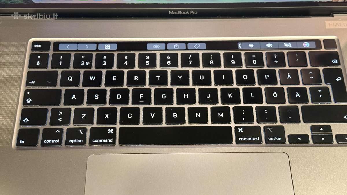 MacBook Pro 16 (2019) i9 64 GB RAM 1 TB SDD - nuotraukos Nr. 2