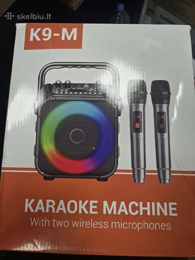 K9-m karaoke kolonėlė su 2 mikrofonais - nuotraukos Nr. 2