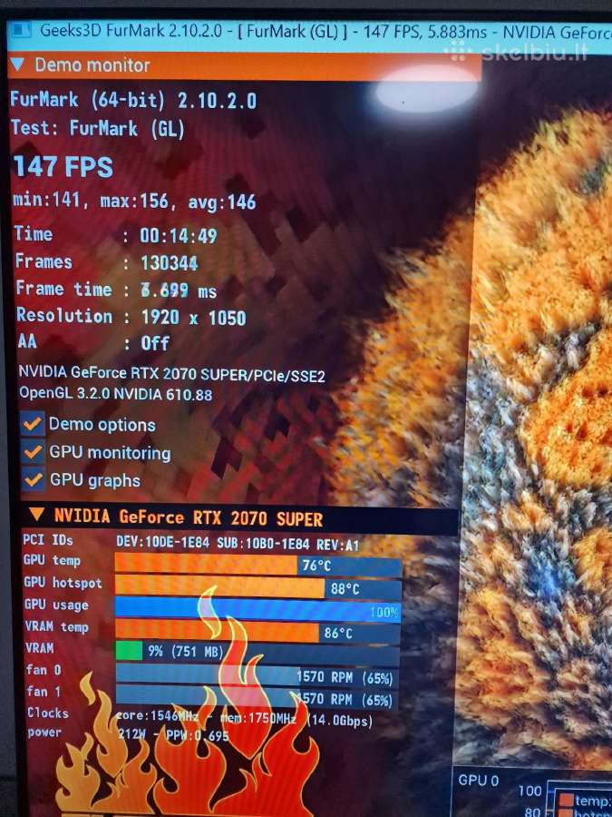 Žaidimų kompiuteris i7-8700k / Rtx 2070 Super 8gb - nuotraukos Nr. 9