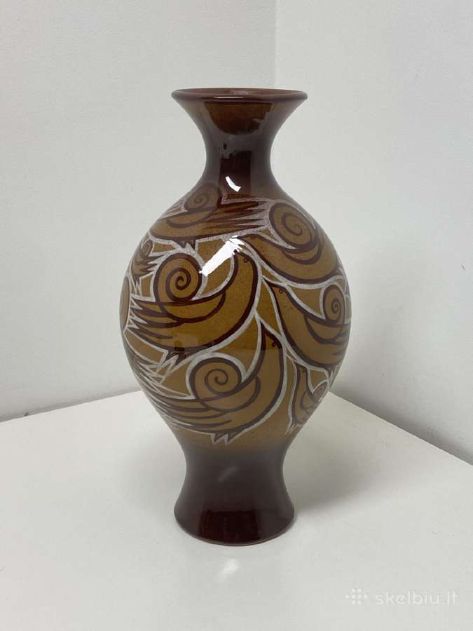 Vaza „paukščiai“ (Kauno „dailės“ kombinatas, 32 cm - nuotraukos Nr. 7