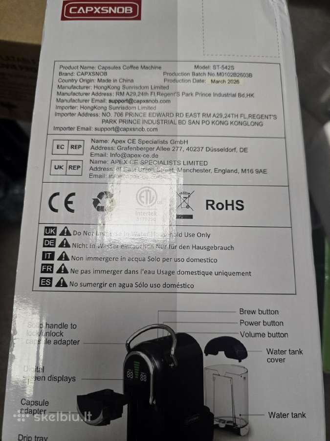 Capxsnob 5in1 kapsulinis kavos aparatas - nuotraukos Nr. 3