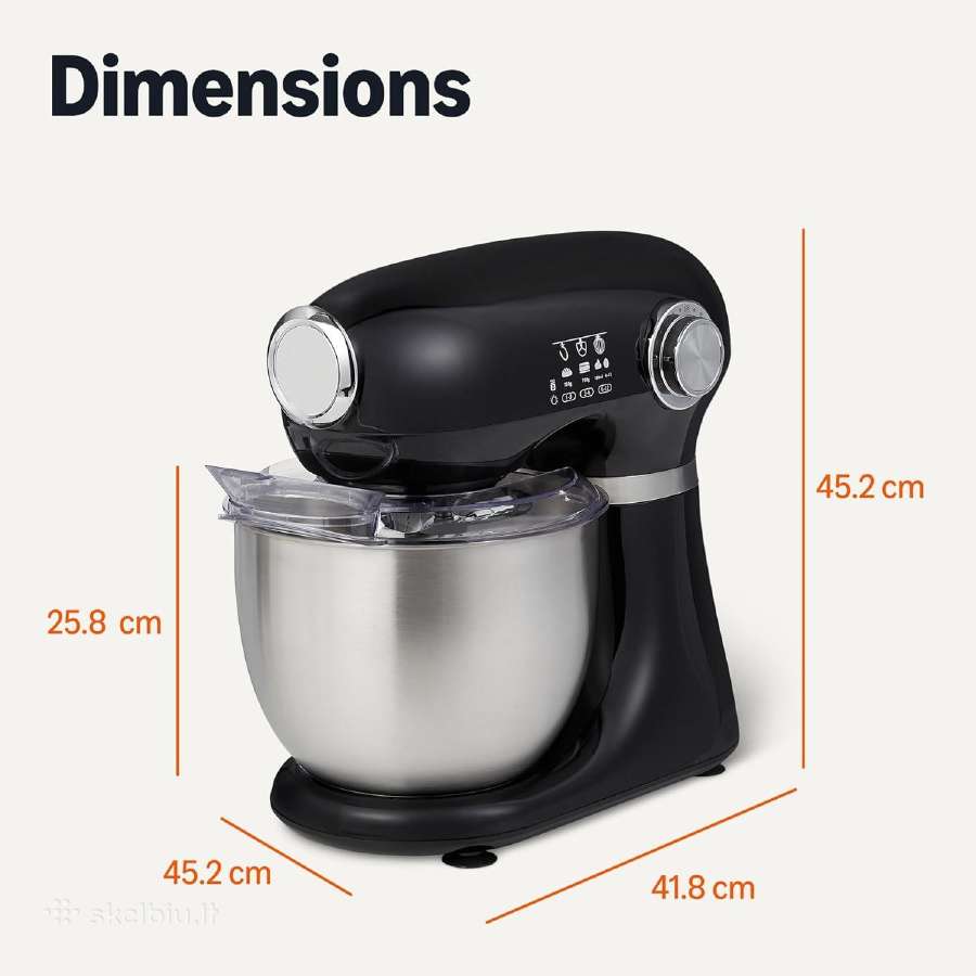 Amazon Basics virtuvinis kombainas su 5 l dubeniu - nuotraukos Nr. 3