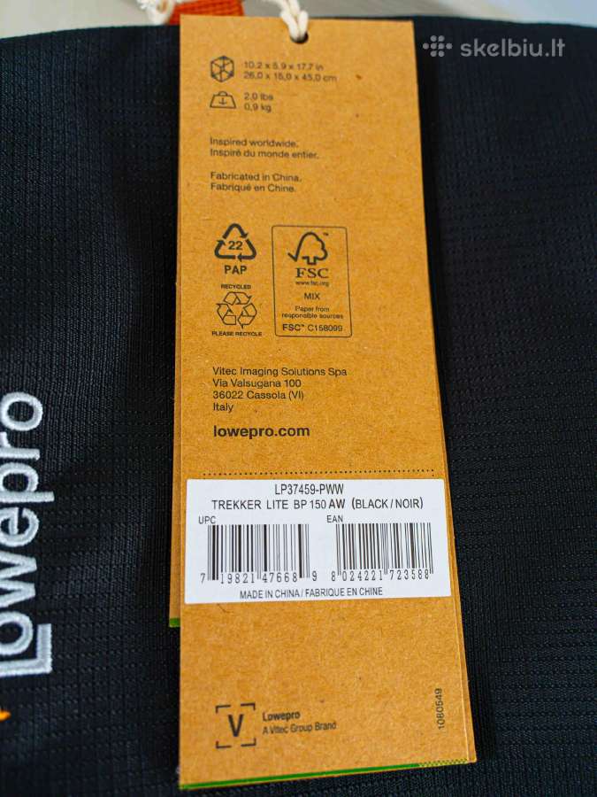 Lowepro Trekker Lite BP 150 Aw (juodos spalvos). - nuotraukos Nr. 13