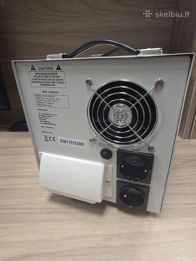 Volt Polska Avr-10000va įtampos stabilizatorius - nuotraukos Nr. 2