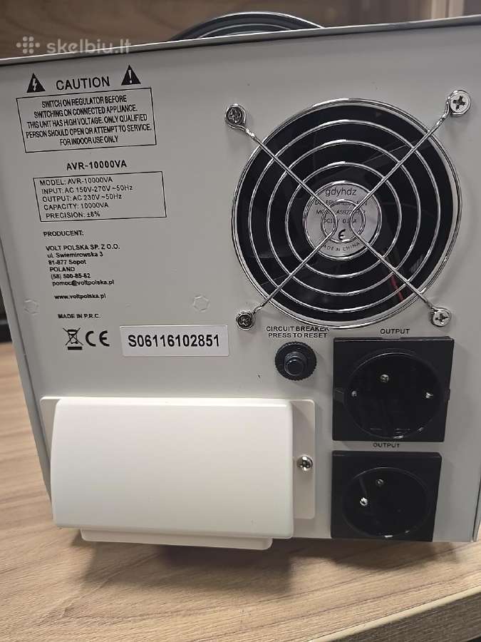 Volt Polska Avr-10000va įtampos stabilizatorius - nuotraukos Nr. 3