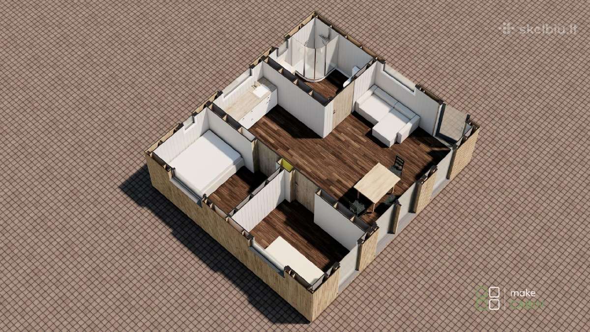Makecabin 3 modulių namelis ! Akcija ! - nuotraukos Nr. 14