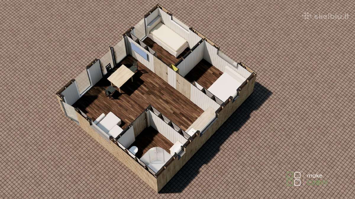 Makecabin 3 modulių namelis ! Akcija ! - nuotraukos Nr. 15