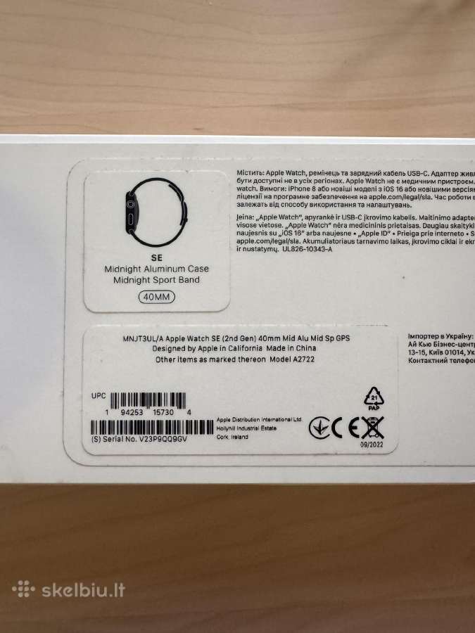 Apple Watch Se2 40mm - nuotraukos Nr. 4