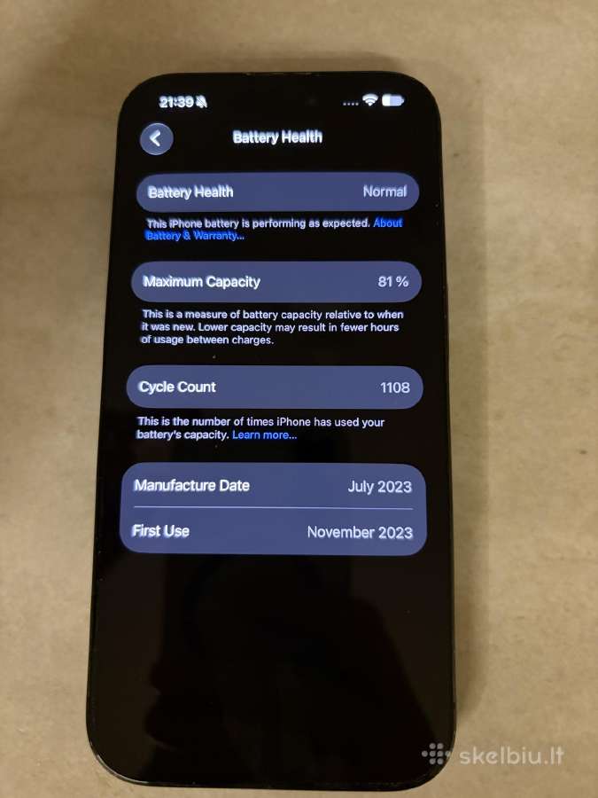 iPhone 15 Pro 128gb - nuotraukos Nr. 5