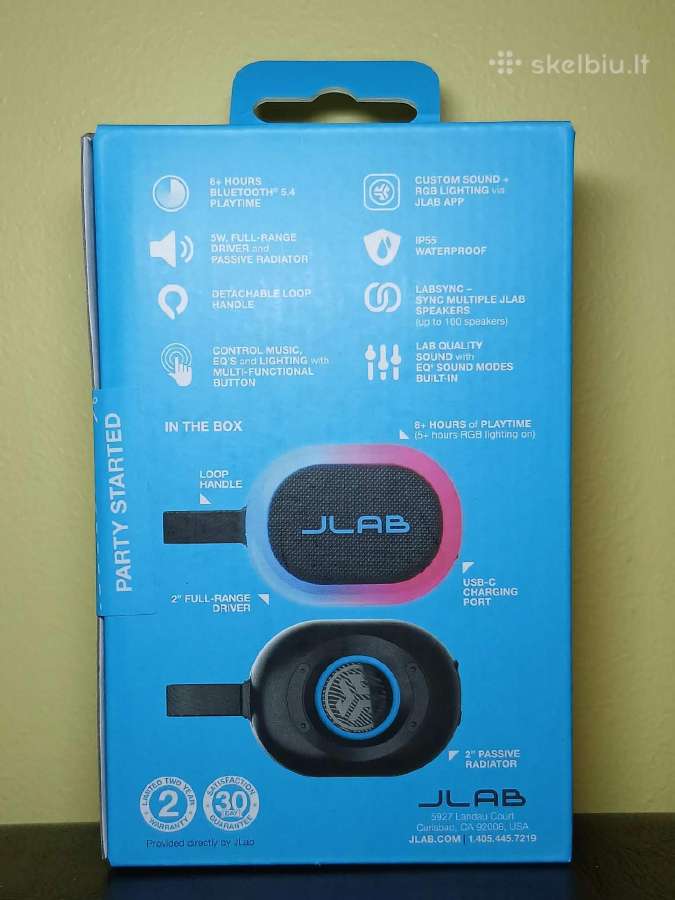 Jlab Pop Party Ultra nešiojama „bluetooth“ kolonėl - nuotraukos Nr. 2