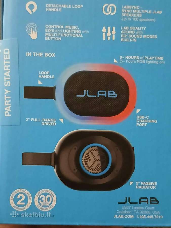 Jlab Pop Party Ultra nešiojama „bluetooth“ kolonėl - nuotraukos Nr. 7