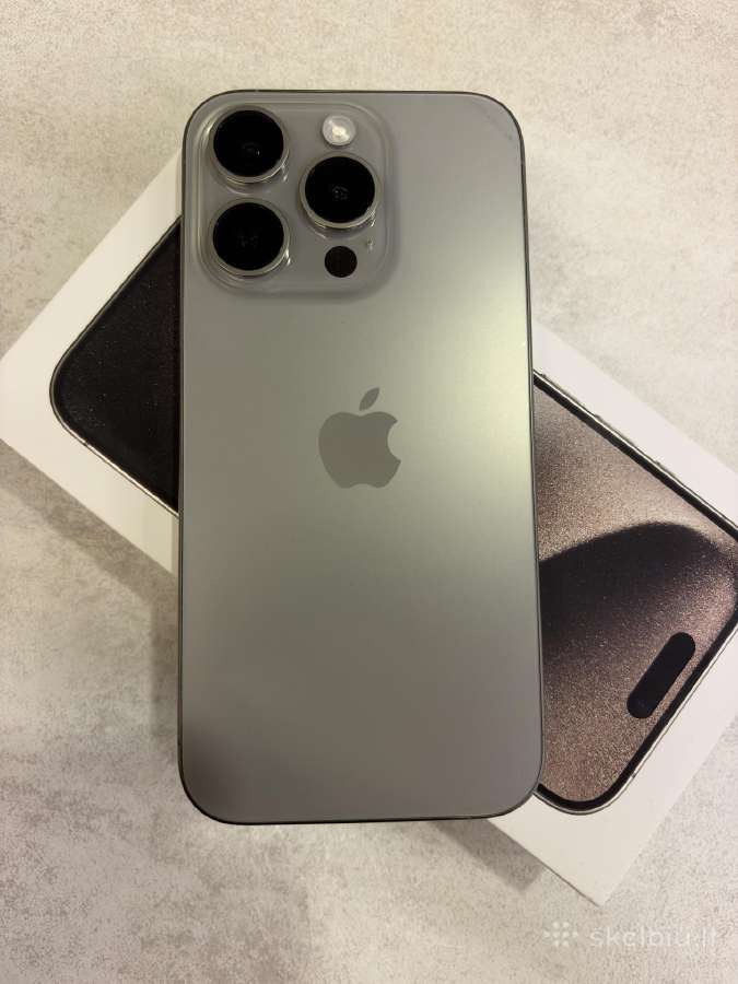 Apple iPhone 15 Pro Natural Titanium 256gb - nuotraukos Nr. 7