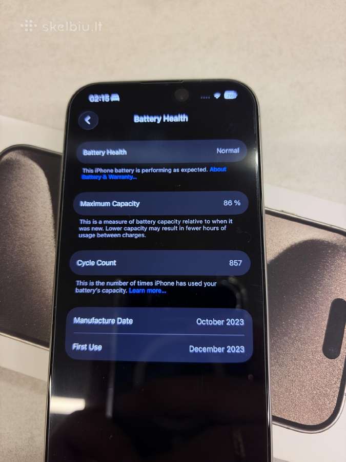 Apple iPhone 15 Pro Natural Titanium 256gb - nuotraukos Nr. 9