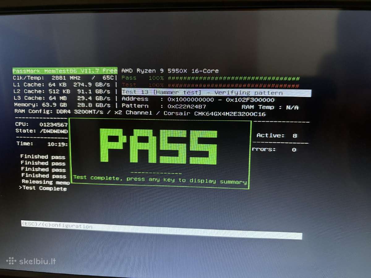 Corsair Vengeance Ddr4 64gb 3200mhz Cl16 (2x32gb) - nuotraukos Nr. 3