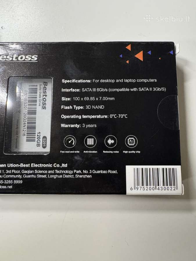 2.5 SSD Sata 120gb naujas - nuotraukos Nr. 4
