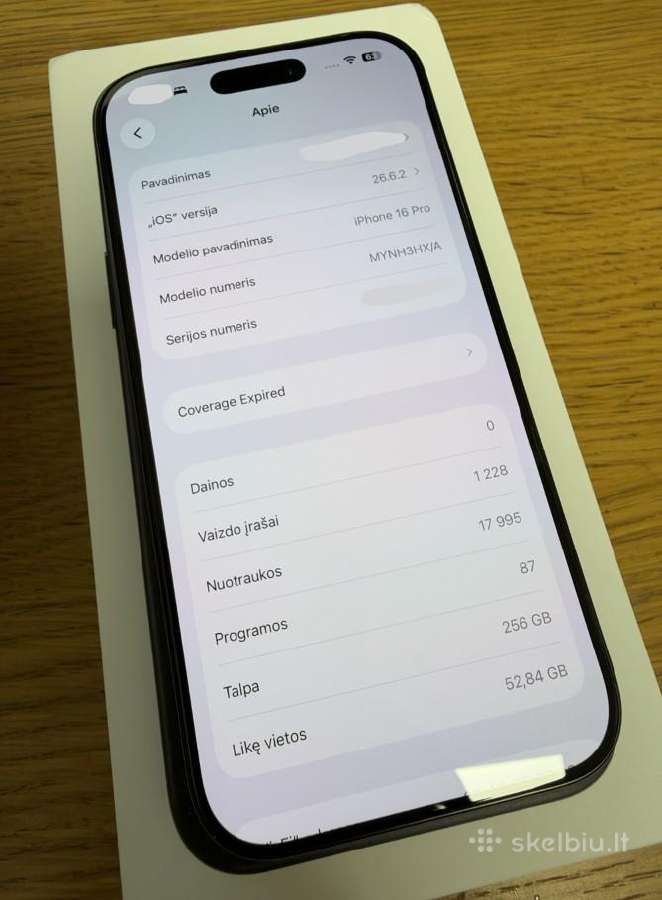 iPhone 16 pro 256 GB Black Titanium - nuotraukos Nr. 8
