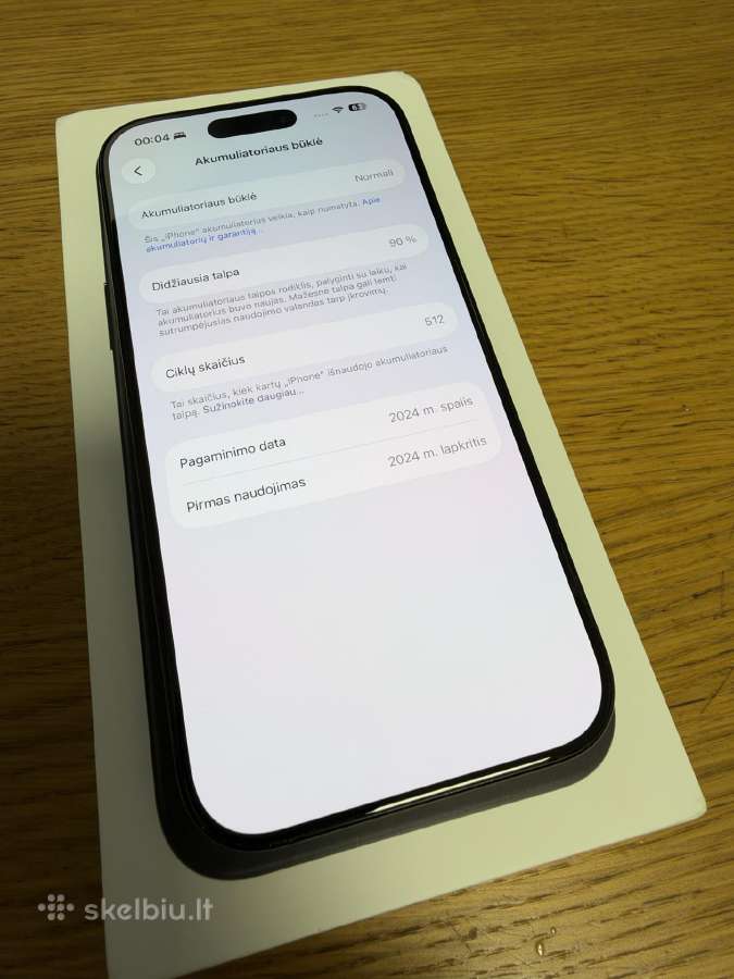 iPhone 16 pro 256 GB Black Titanium - nuotraukos Nr. 9
