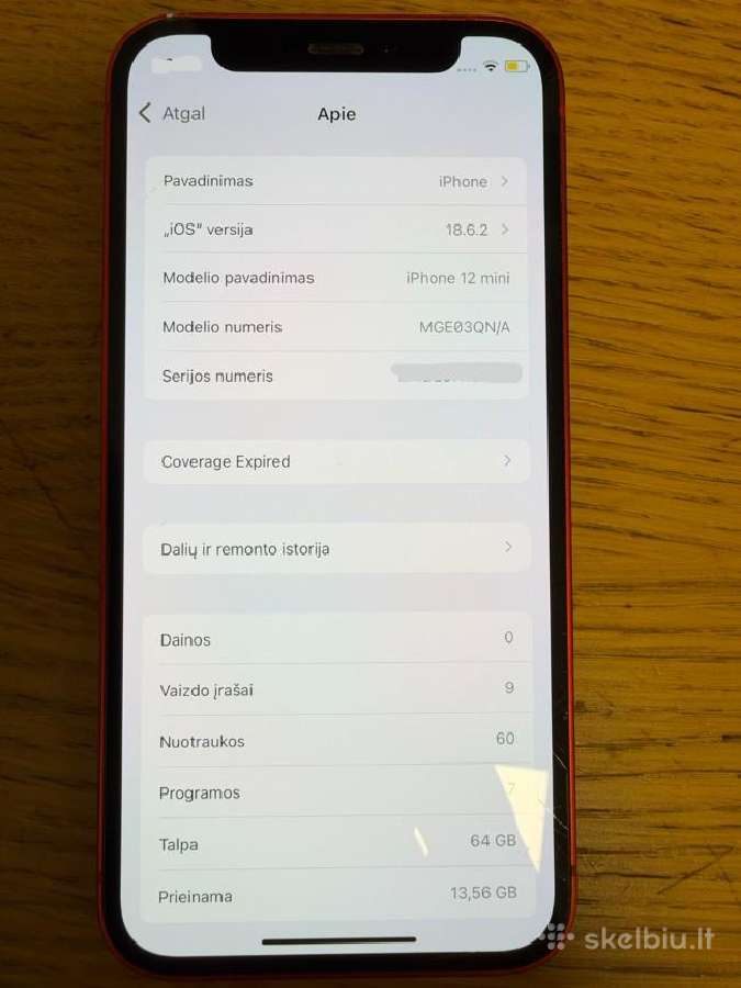 iPhone 12 Mini 64 GB antena gedimas - nuotraukos Nr. 4