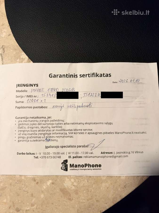 iPhone 17 Pro Orange, 10/10, 99%, Garantija - nuotraukos Nr. 2
