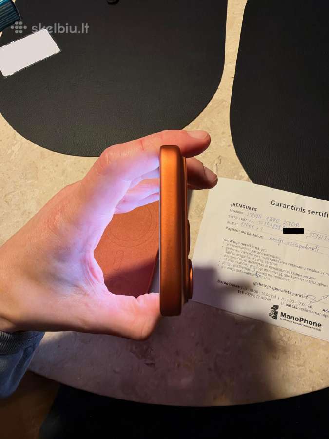 iPhone 17 Pro Orange, 10/10, 99%, Garantija - nuotraukos Nr. 3