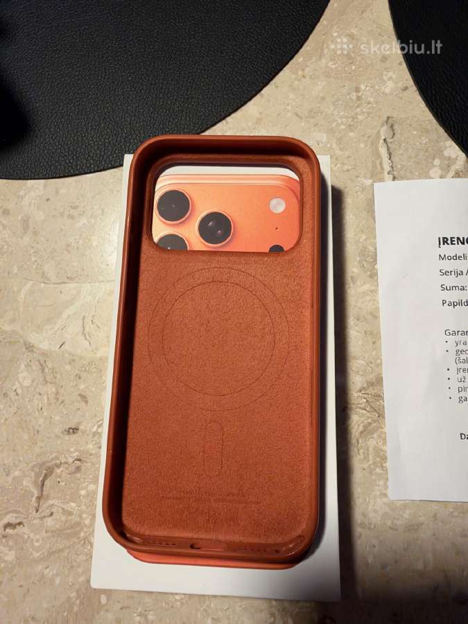 iPhone 17 Pro Orange, 10/10, 99%, Garantija - nuotraukos Nr. 5