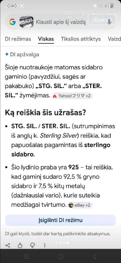 Vintage sagės paauksuota 12k, sidabro su perlais - nuotraukos Nr. 26