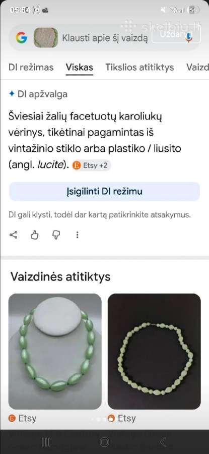 Vintage facetuoto nefrito kaklo papuošalas - nuotraukos Nr. 8