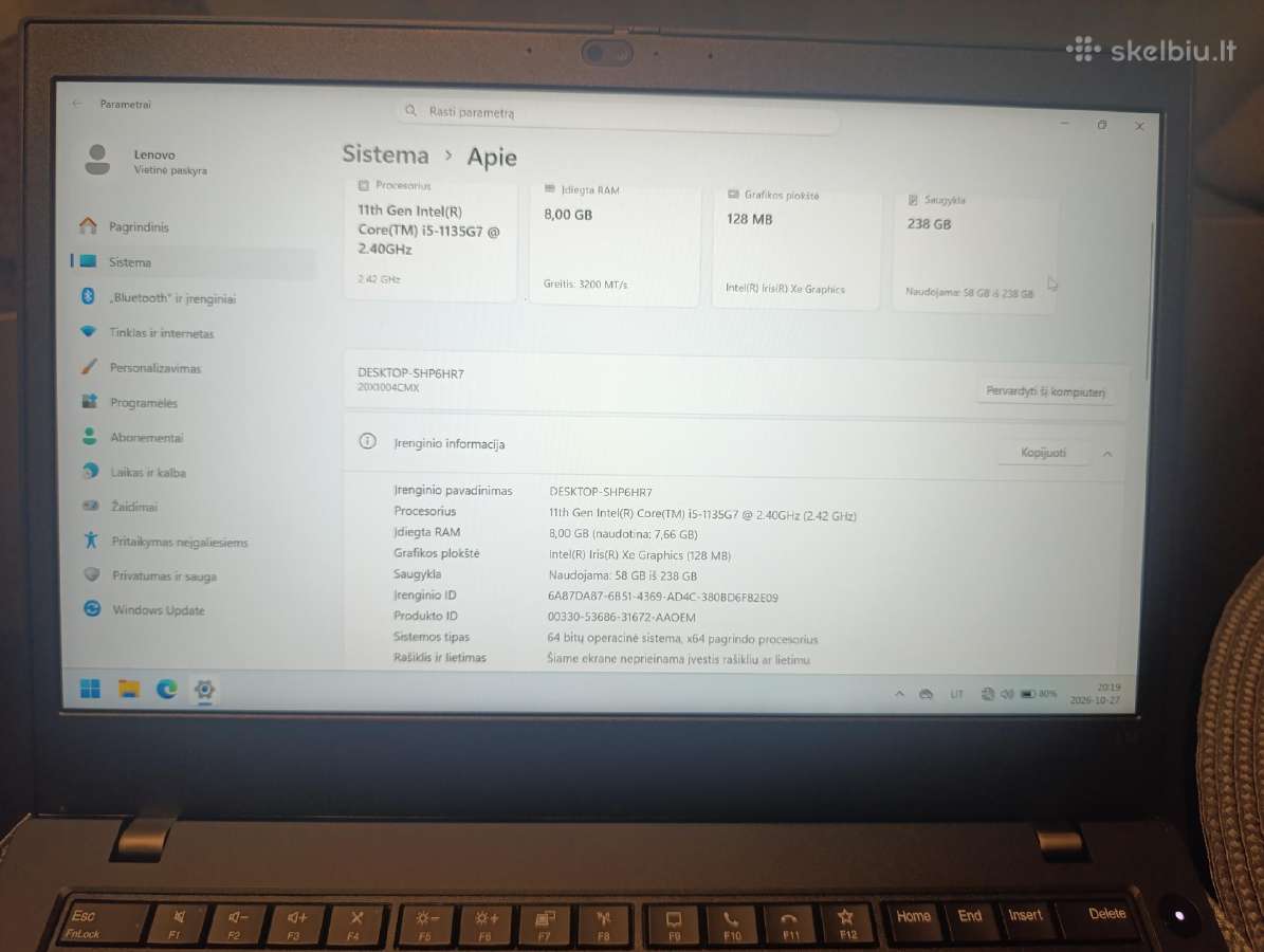 Lenova Thinkpad L14 Gen 2 - nuotraukos Nr. 2
