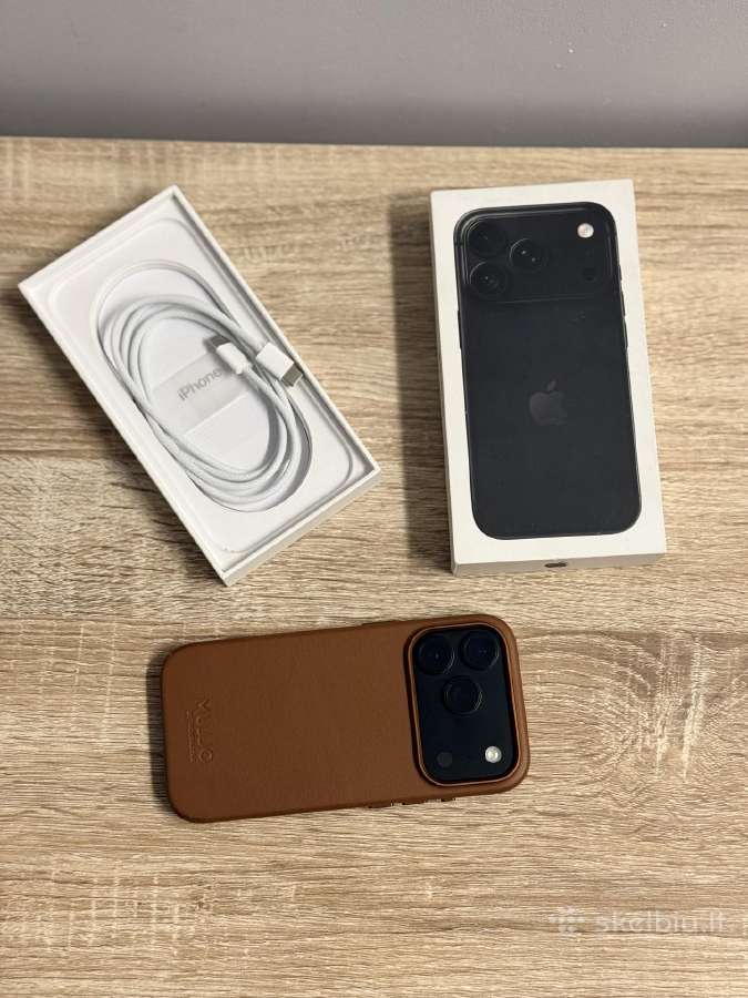 Apple iPhone 18 Pro, Black + Mujjo leather case - nuotraukos Nr. 8