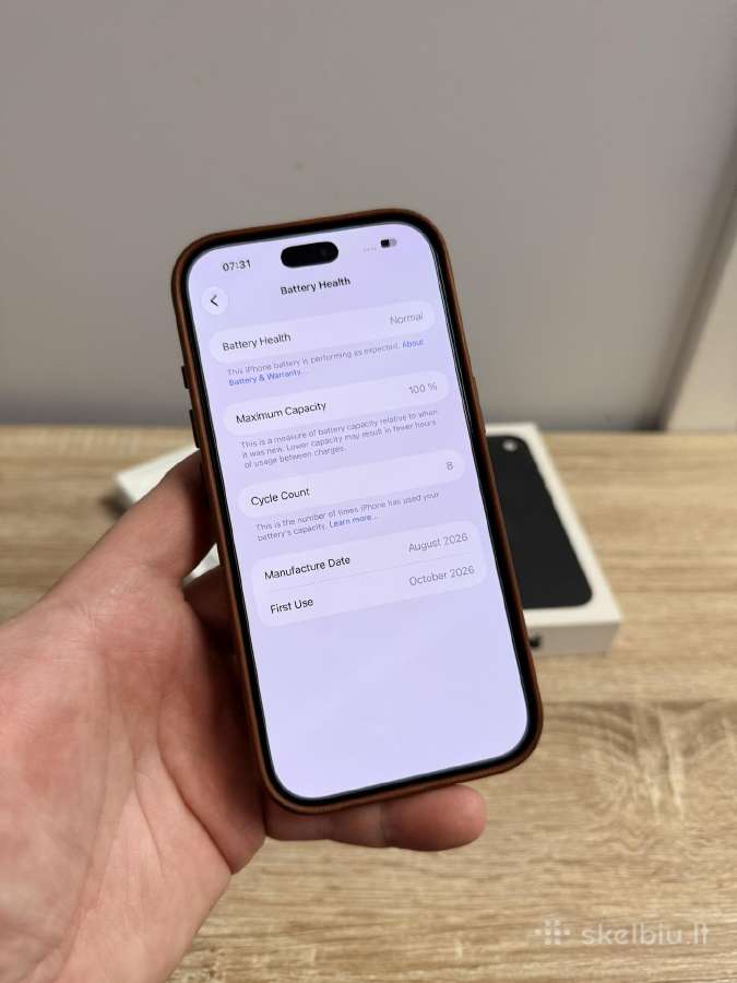 Apple iPhone 18 Pro, Black + Mujjo leather case - nuotraukos Nr. 9