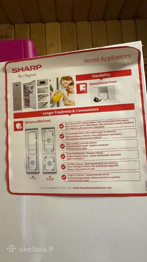 Sharp Šaldytuvas Su Šaldikliu – Advanced No Frost - nuotraukos Nr. 8