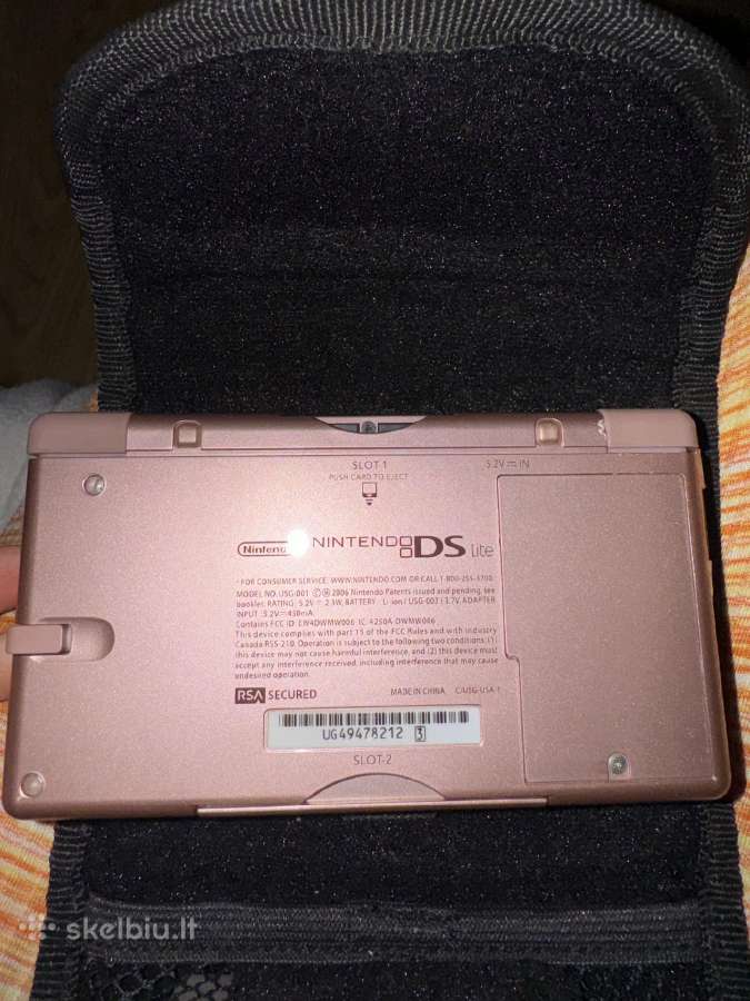Nintendo DS Lite Pink konsolė su žaidimais, dėklu - nuotraukos Nr. 3