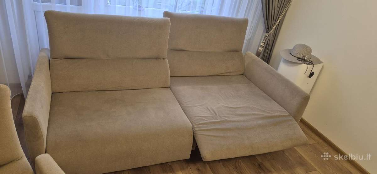 Supamas ir sukinejasi supuojamas fotelis ir sofa. - nuotraukos Nr. 4