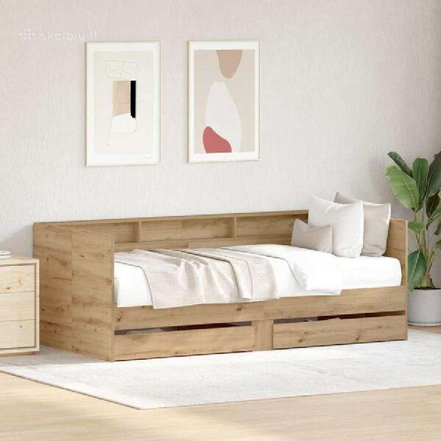 Kušetė su stalčiais be čiužinio vidaxl(3280856) - nuotraukos Nr. 7