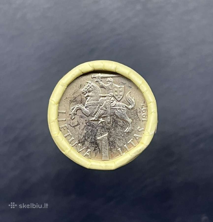1997 metų 1 lito moneta - Jurgutis - nuotraukos Nr. 3