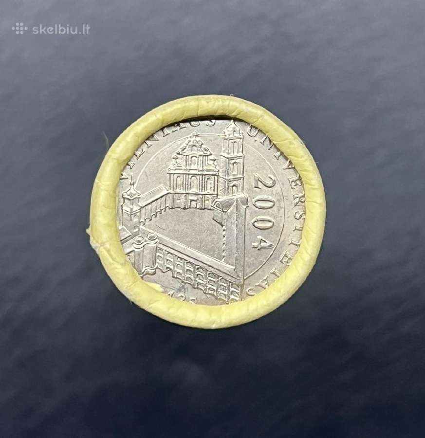 2004 metų 1 lito moneta - Vilniaus universitetui - nuotraukos Nr. 2