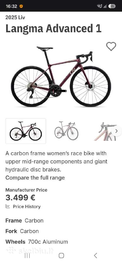 Giant liv lagma advanced carbon di2 2x12 road L - nuotraukos Nr. 7