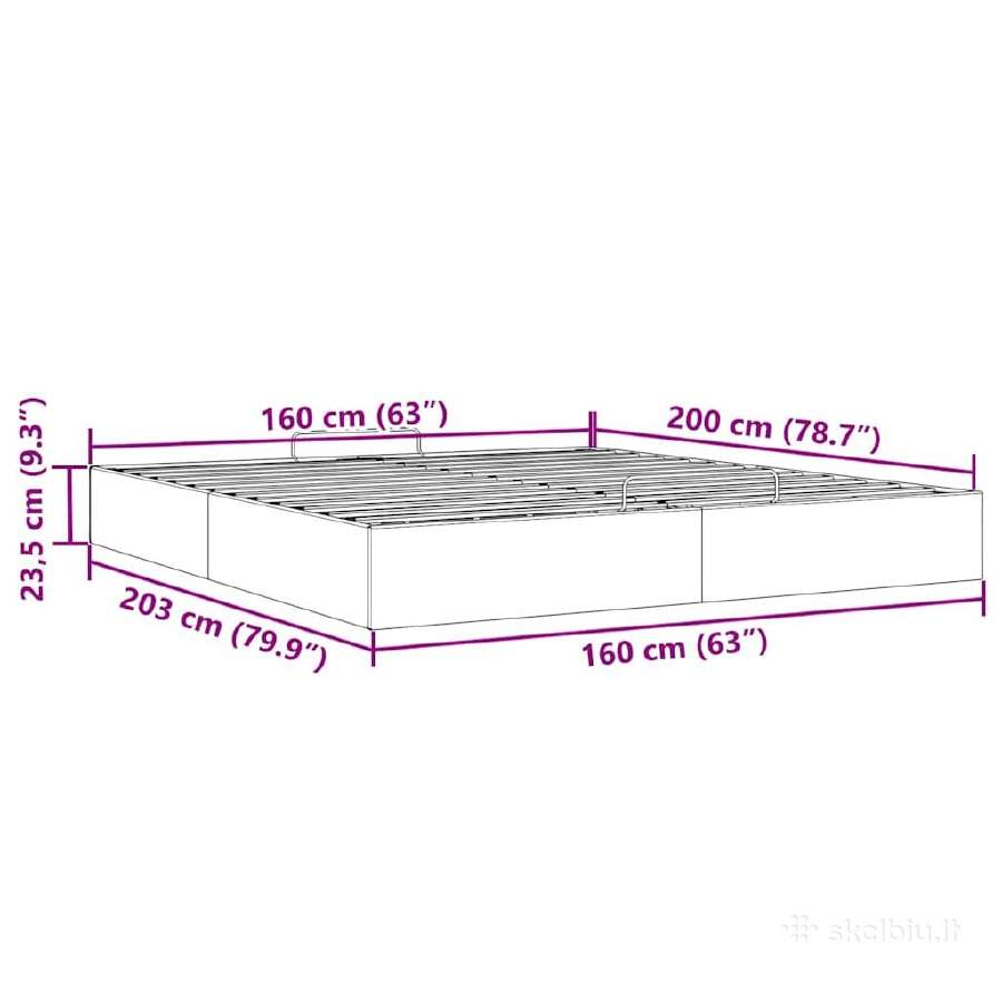 Osmanų lovos rėmas Be čiužinio vidaxl(3310975) - nuotraukos Nr. 7