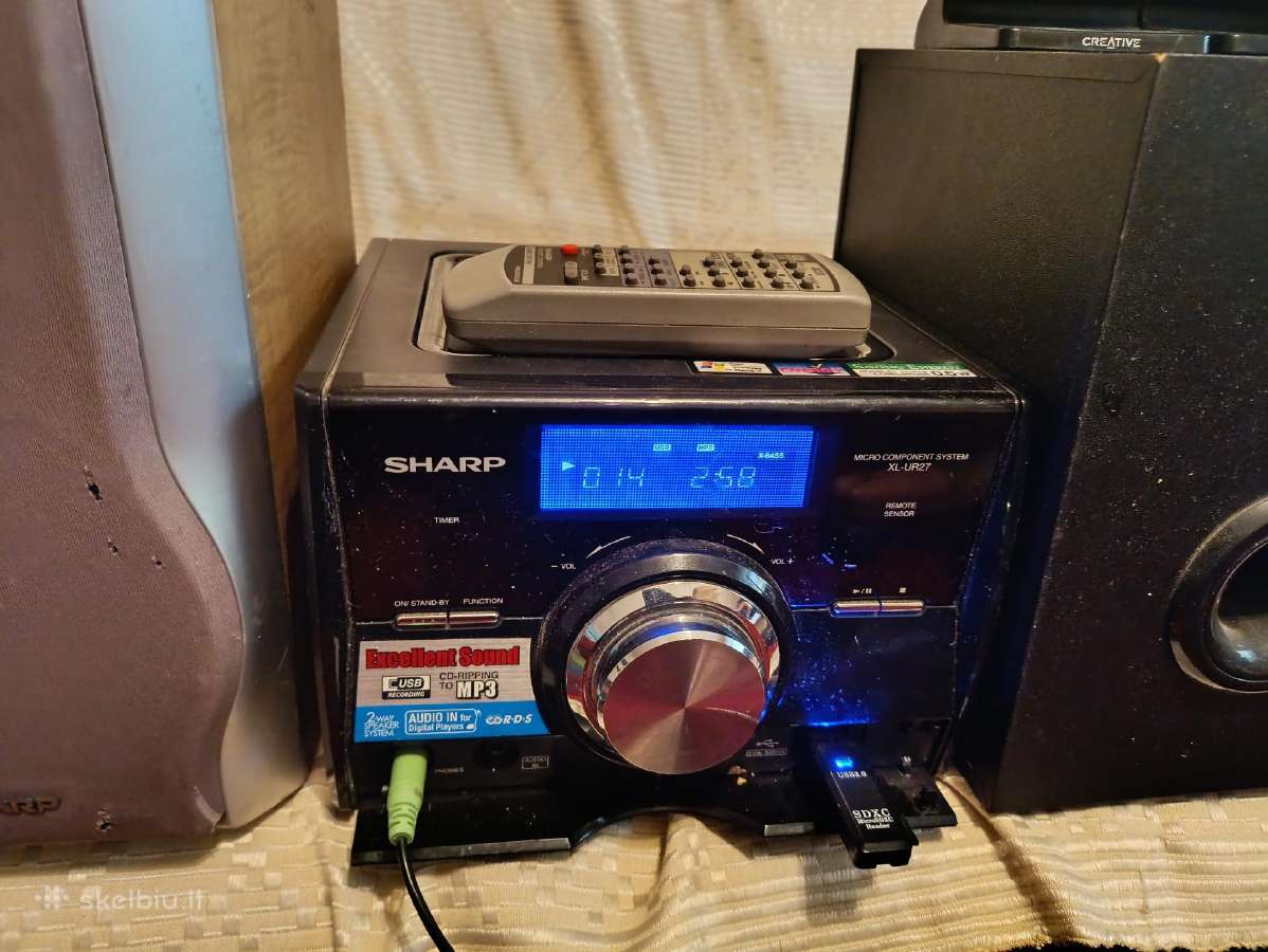 Geras Sharp,muzikinis Centras,usb,CD,aux,fm,pultas - nuotraukos Nr. 2