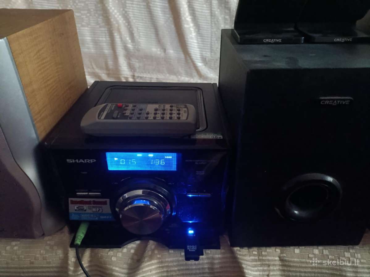 Geras Sharp,muzikinis Centras,usb,CD,aux,fm,pultas - nuotraukos Nr. 9