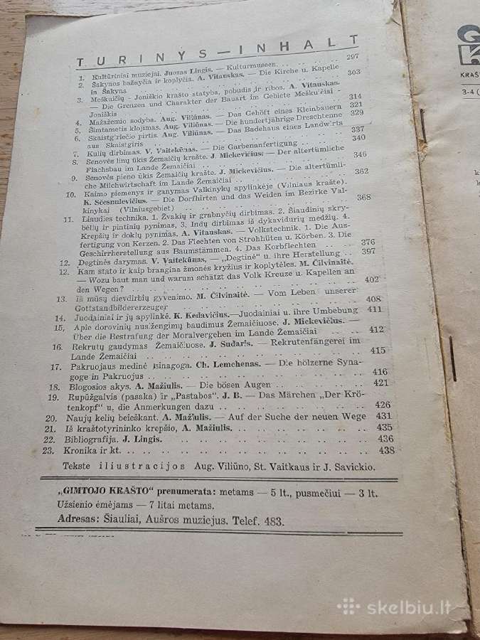1938 m.žurnalas "Gimtasis kraštas" liepos-gruodžio - nuotraukos Nr. 3