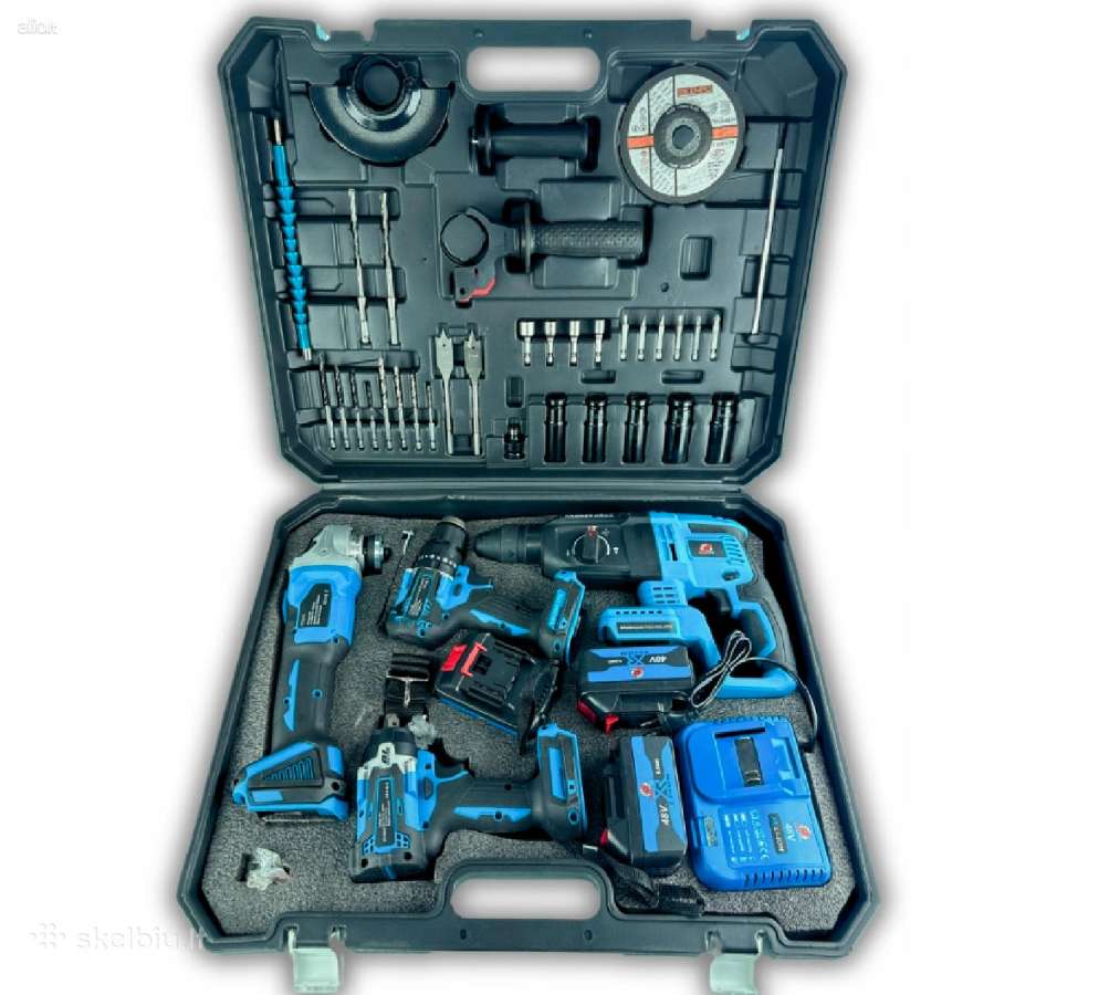 Įrankių rinkinys 4in1 makita analogai 18v 3x6ah - nuotraukos Nr. 2