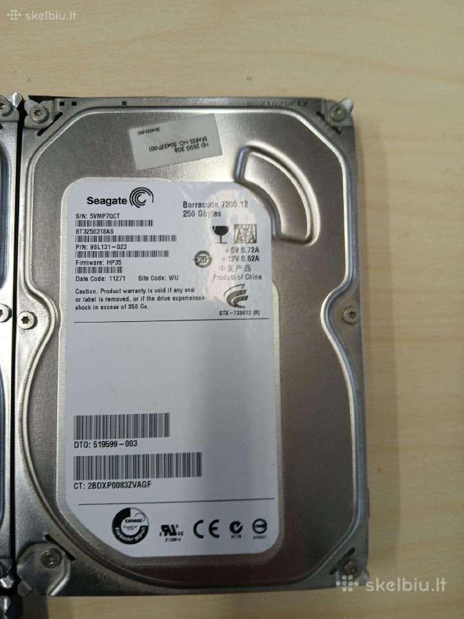 Seagate Barracuda 250 GB Sata HDD (St3250318as) - nuotraukos Nr. 2