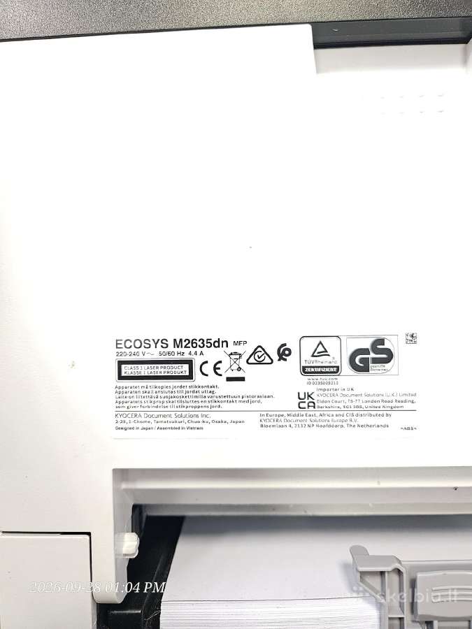 Lazerinis spausdintuvas Kyocera Ecosys M2635dn - nuotraukos Nr. 8